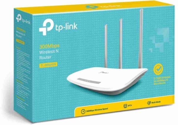TP-link N300 WiFi Wireless Router TL-WR845N | 300Mbps Wi-Fi Speed | Three 5dBi high gain Antennas | IPv6 Compatible | AP/RE/WISP Mode | Parental Control | Single Band | Guest Network - White